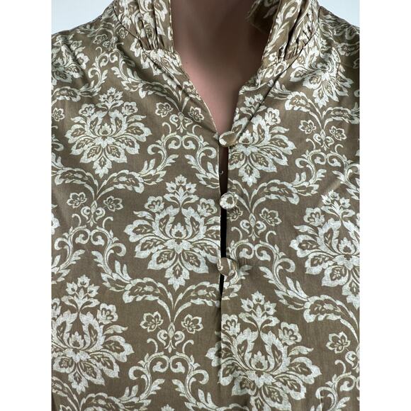 Hyacinth House Tuckernuck Moss Printed Russell Ruffle Collar Mini Dress - Picture 5 of 11